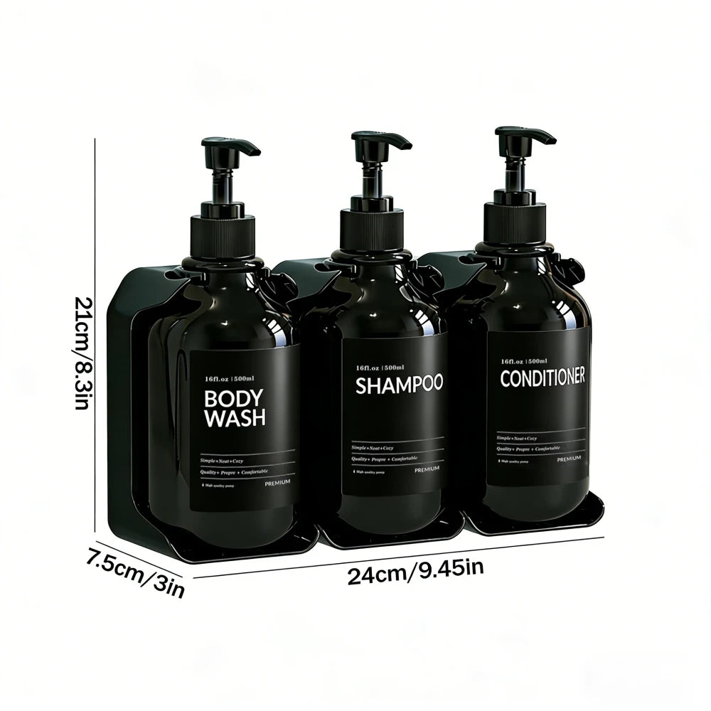 SIVELO No-Drill Shower Dispenser Set – 2 or 3 Bottles